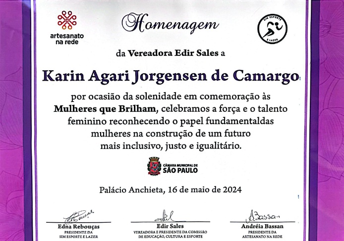 Certificado Mulheres que Brilham
